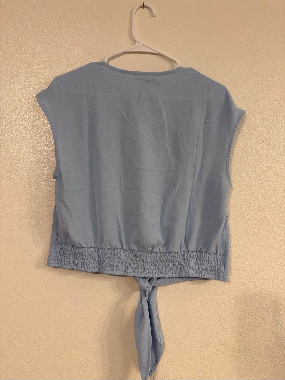 Tie-Front Wide-Leg Set - Light Blue Size L - Picture 5 of 8